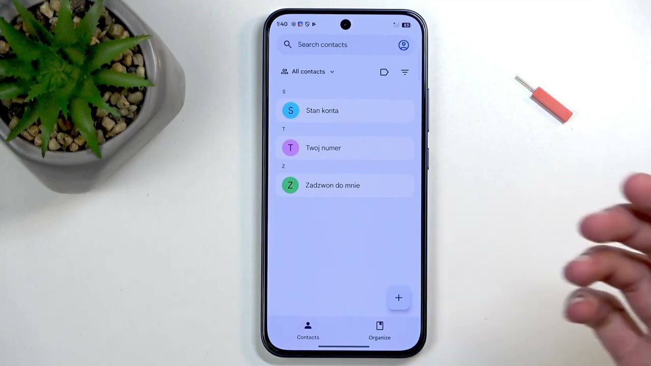 OPPO Reno15 FS – كيفية استيراد جهات الاتصال من بطاقة SIM