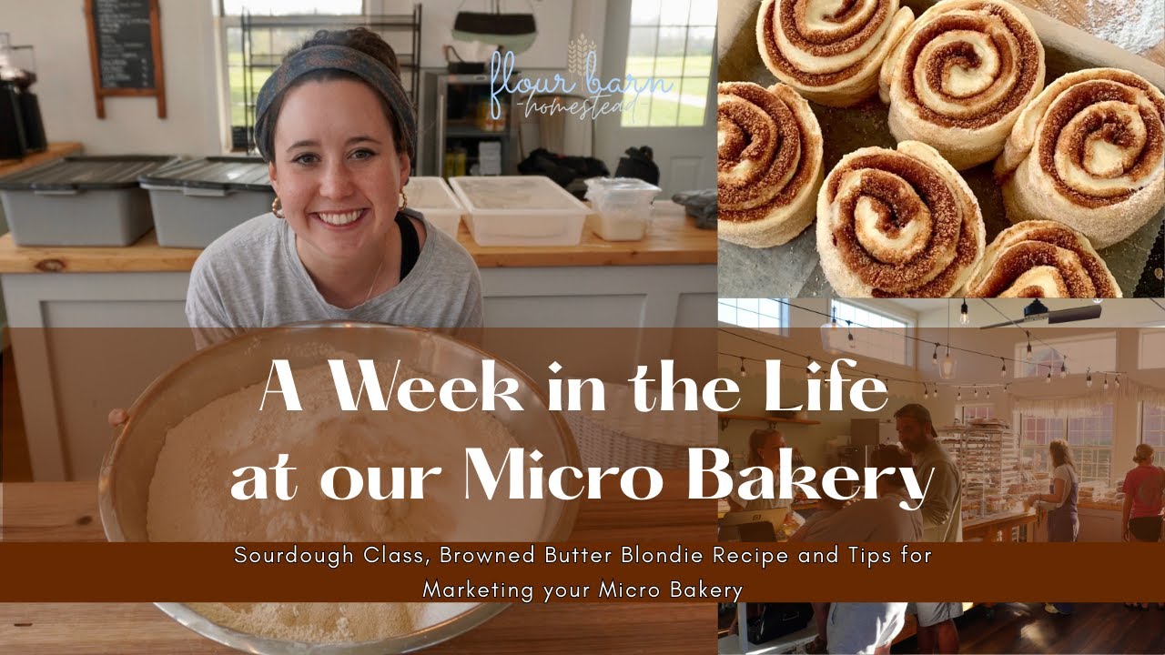 A Week in the Life at our Micro Bakery- Pizza Rolls, Sourdough Class, Blondie recipe and more...