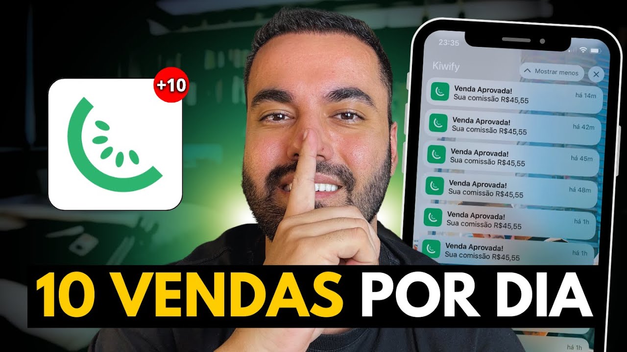 KIWIFY: COMO FAZER 10 VENDAS POR DIA COMO AFILIADO SEM INVESTIR EM AN&Uacute;NCIOS (Aul&atilde;o Gr&aacute;tis)