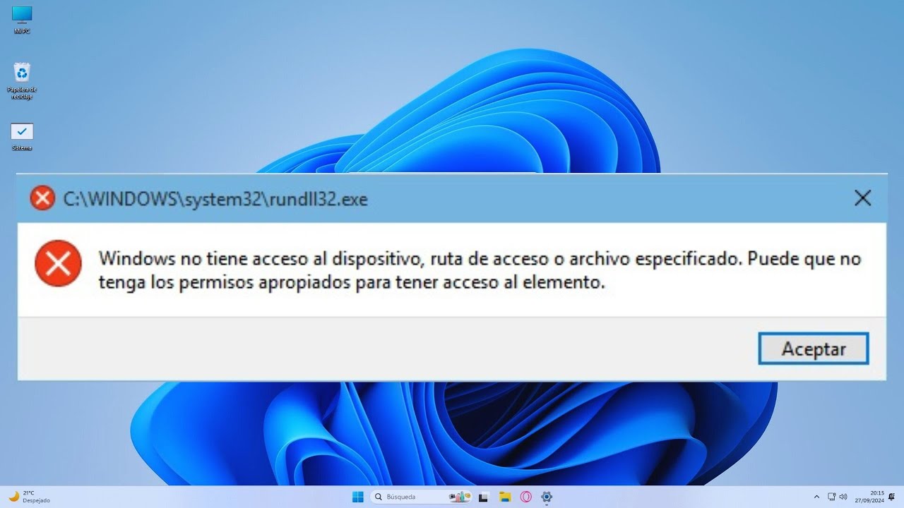 Soluci&oacute;n: Windows no tiene acceso al dispositivo, ruta de acceso archivo especificado