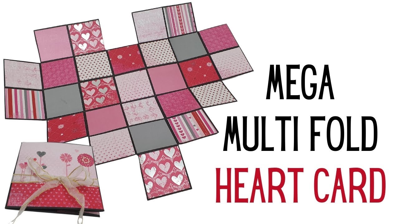 Mega Multi Fold Valentine Heart Card