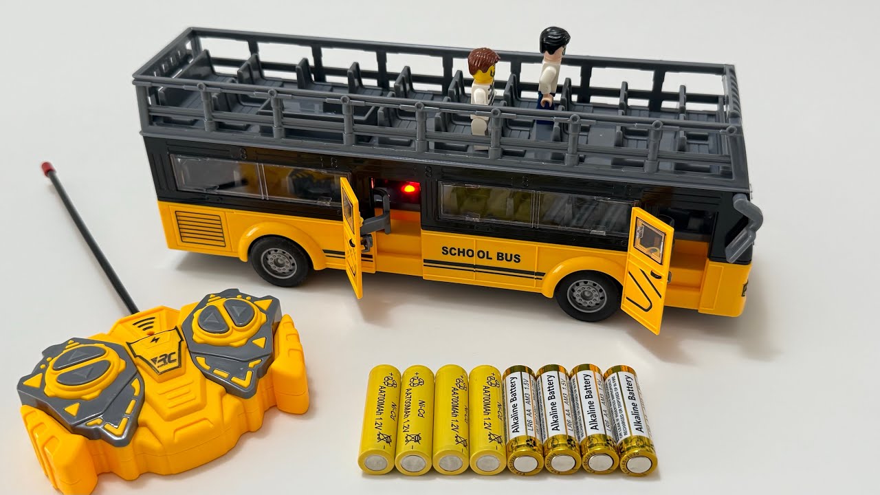 Unboxing RC Double Decker School Bus, Retro Electric Train, Deformed Airliner,Doraemon RC Racing Car