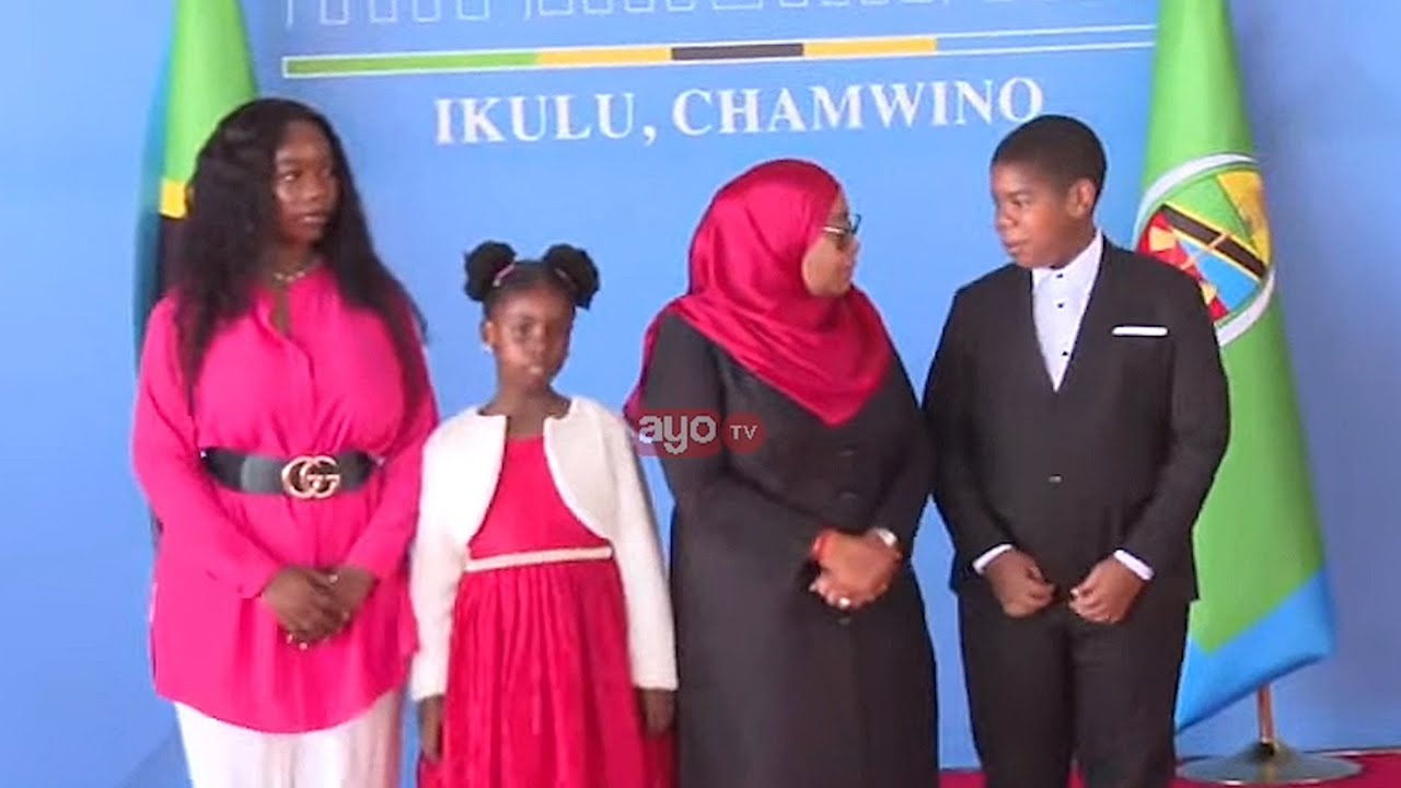 WATOTO WA MWIGULU WAKITETA NA RAIS SAMIA IKULU CHAMWINO