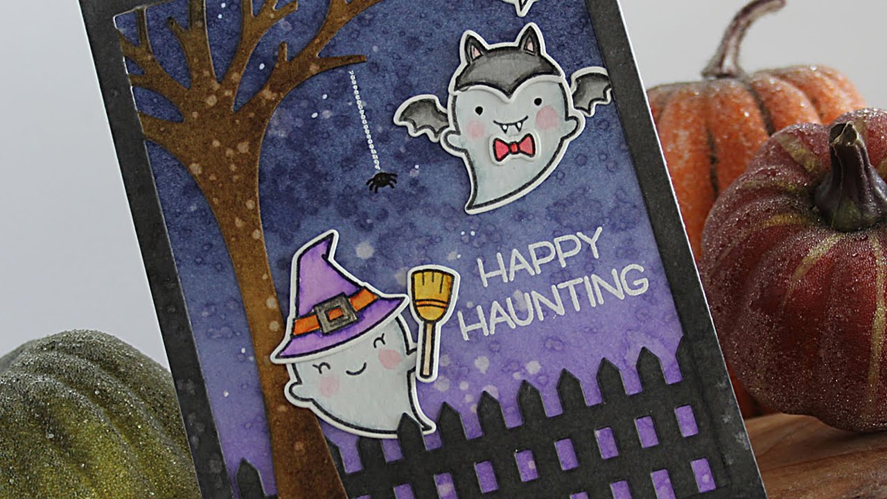 How to make a Halloween card with Distress Inks