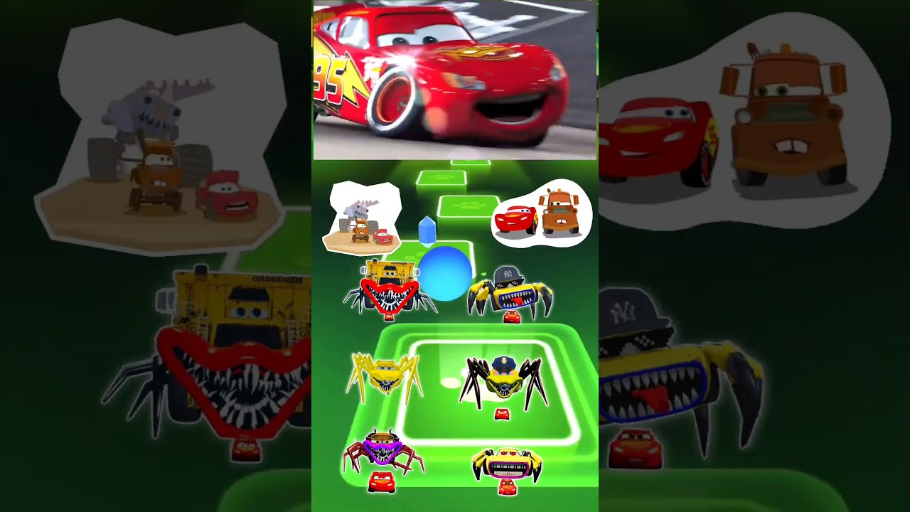 Cars 3 Mater vs Lightning McQueen Exe vs Cruz Ramirez Eater vs #youtubeshorts #shorts #shortfeed