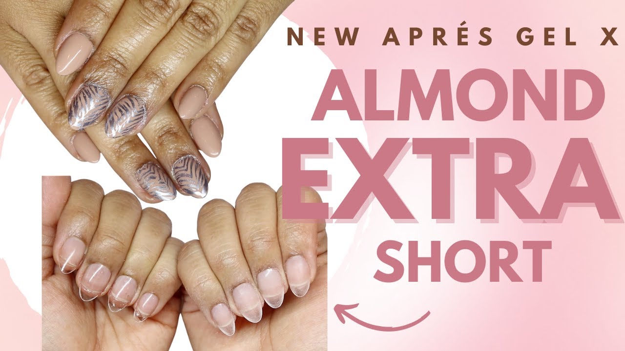 Aprés Gel X Extra Short Almond | Metallic Zebra Print | Stamping