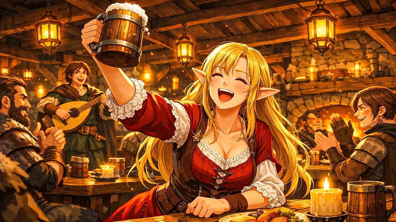 Fantasy Tavernenmusik 🍺 Mittelalterliche Klänge | Schlaf, Fokus & Rollenspiel