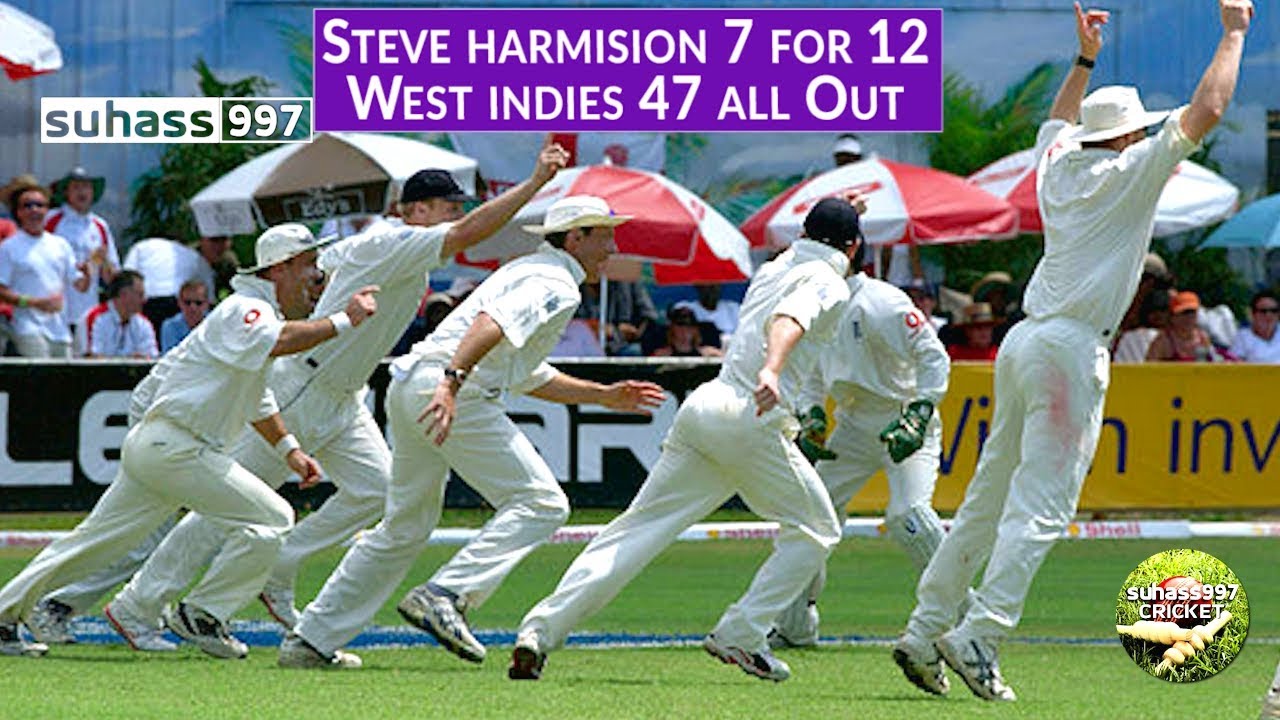 WEST INDIES CRUCIFIED - 47 ALL OUT from 41/5 | STEVE HARMISON takes 7 FOR 12