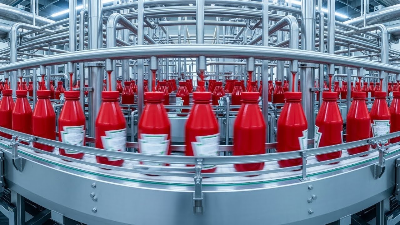 How Fresh Tomatoes Are Transformed Into Ketchup Inside a Modern Factory