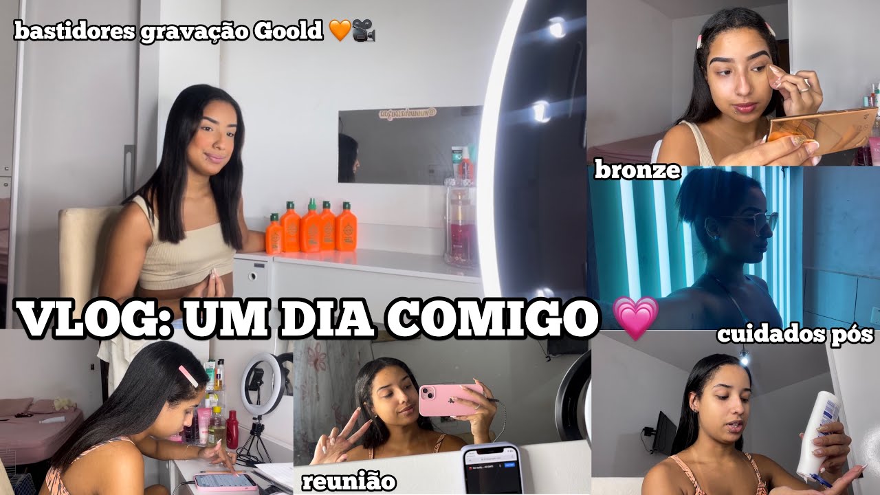 VLOG: BASTIDORES GOOLD, FIZ BRONZE + CUIDADOS PÓS,  ROTINA DE TRABALHO NO INSTA, REUNIÃO…🎥✨