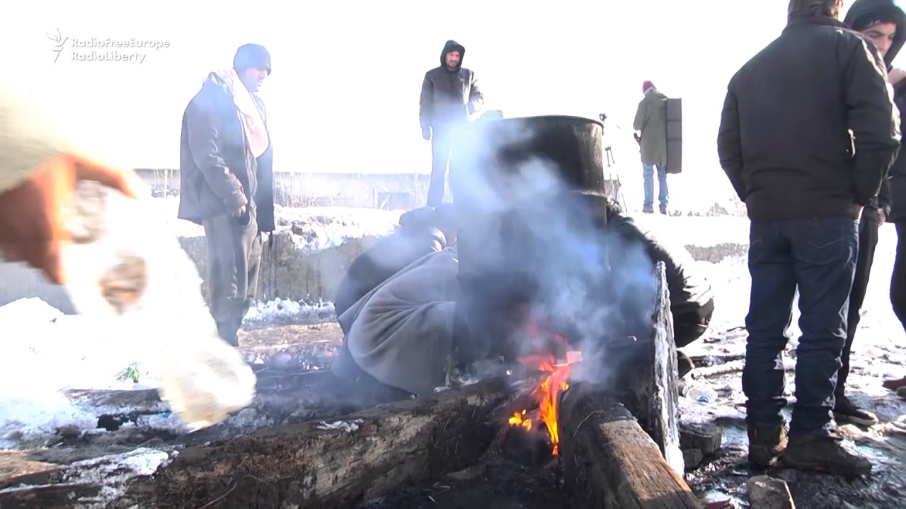 Migrants Fight Brutal Weather In Belgrade