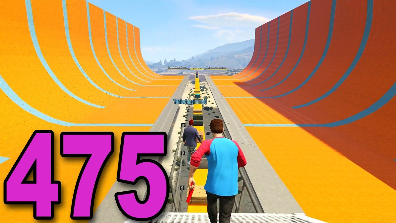 Grand Theft Auto 5 Multiplayer - Part 475 - MEGA HALF PIPE!