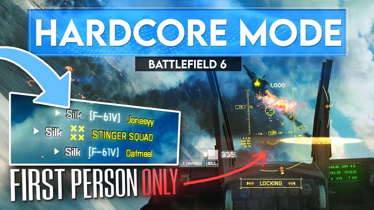 I tried HARDCORE MODE in Battlefield 6 Jets…