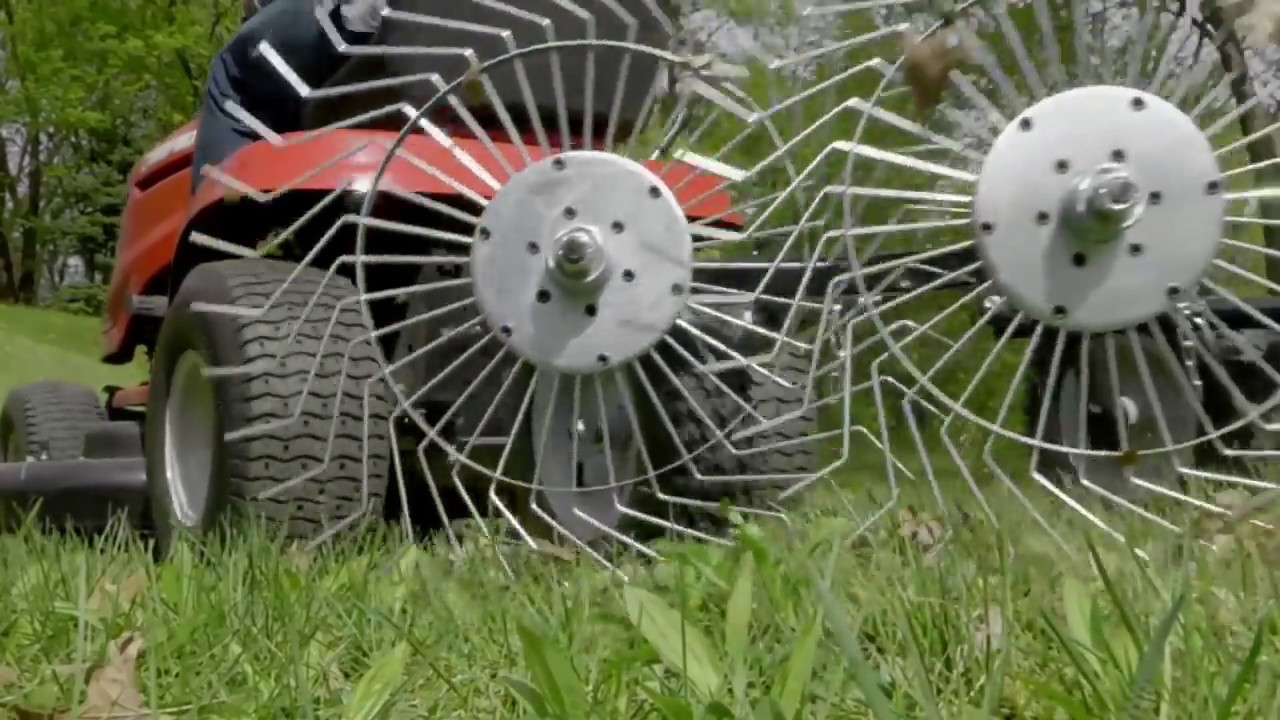 Strongway Acreage Rake - 48in.W, 4 Tine Reels