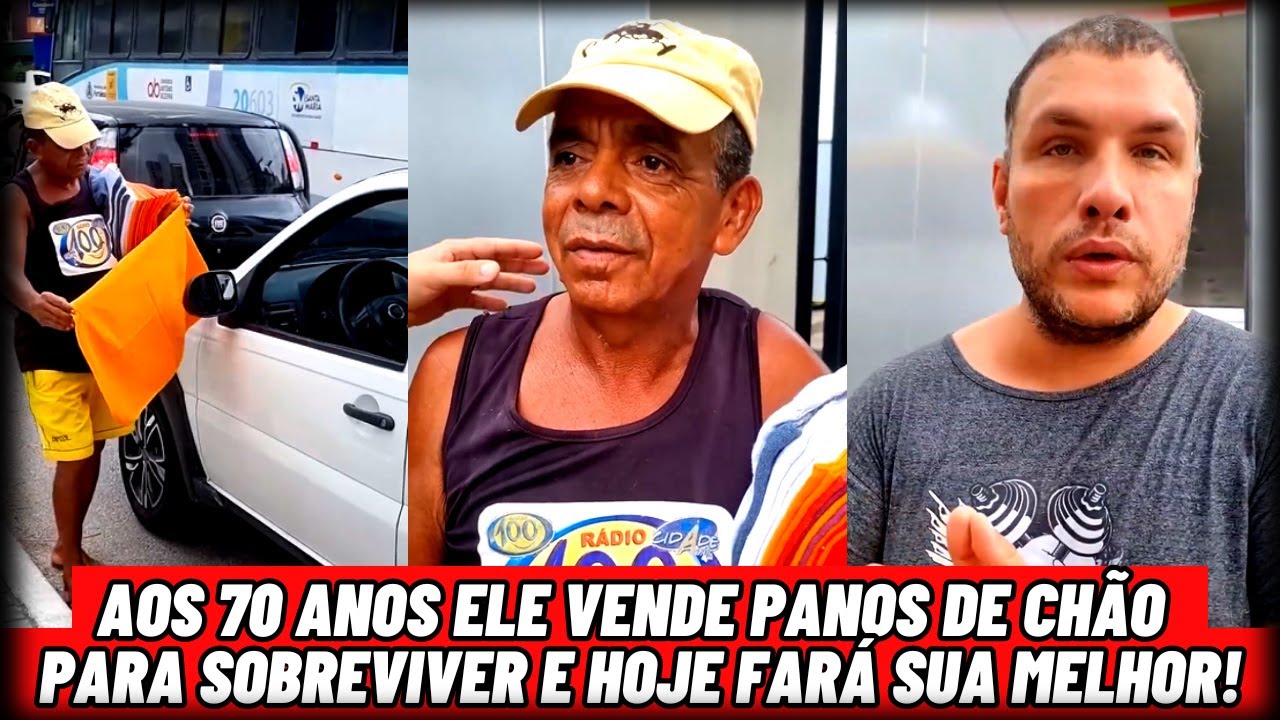 Aos 70 Anos ele Vende Panos de Chão para Sobreviver e Hoje Fará Sua Melhor Venda!