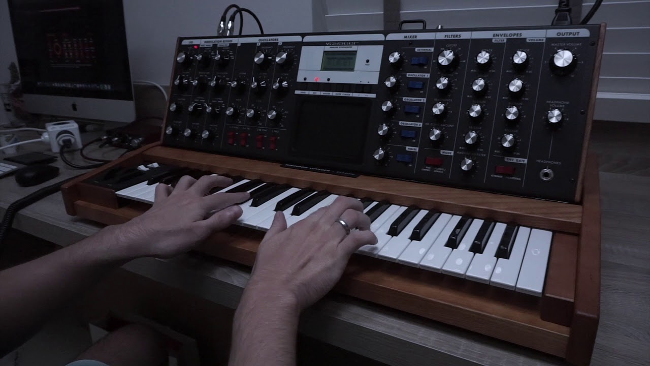The Son of Flynn on a Minimoog Voyager