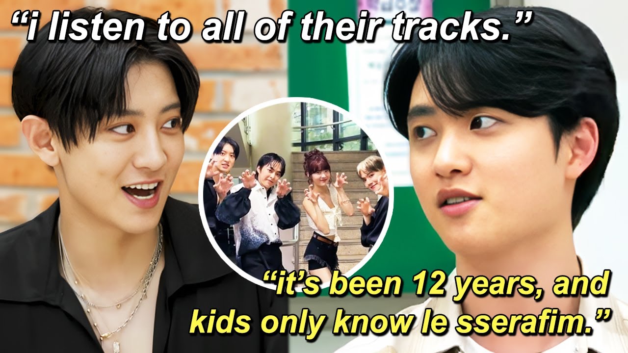 EXO can't stop praising Le sserafim's good music (they love their songs!)