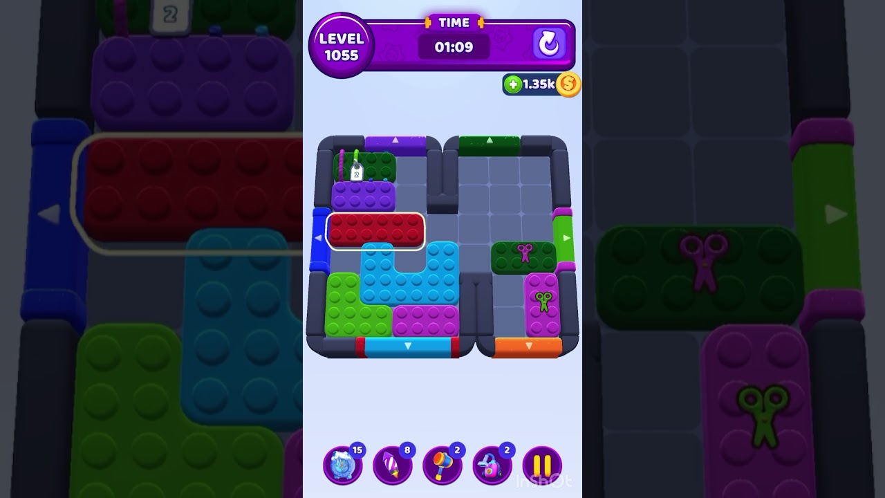 Color Block Jam Level 1055 &ndash; Full Puzzle Solution (No Boosters)