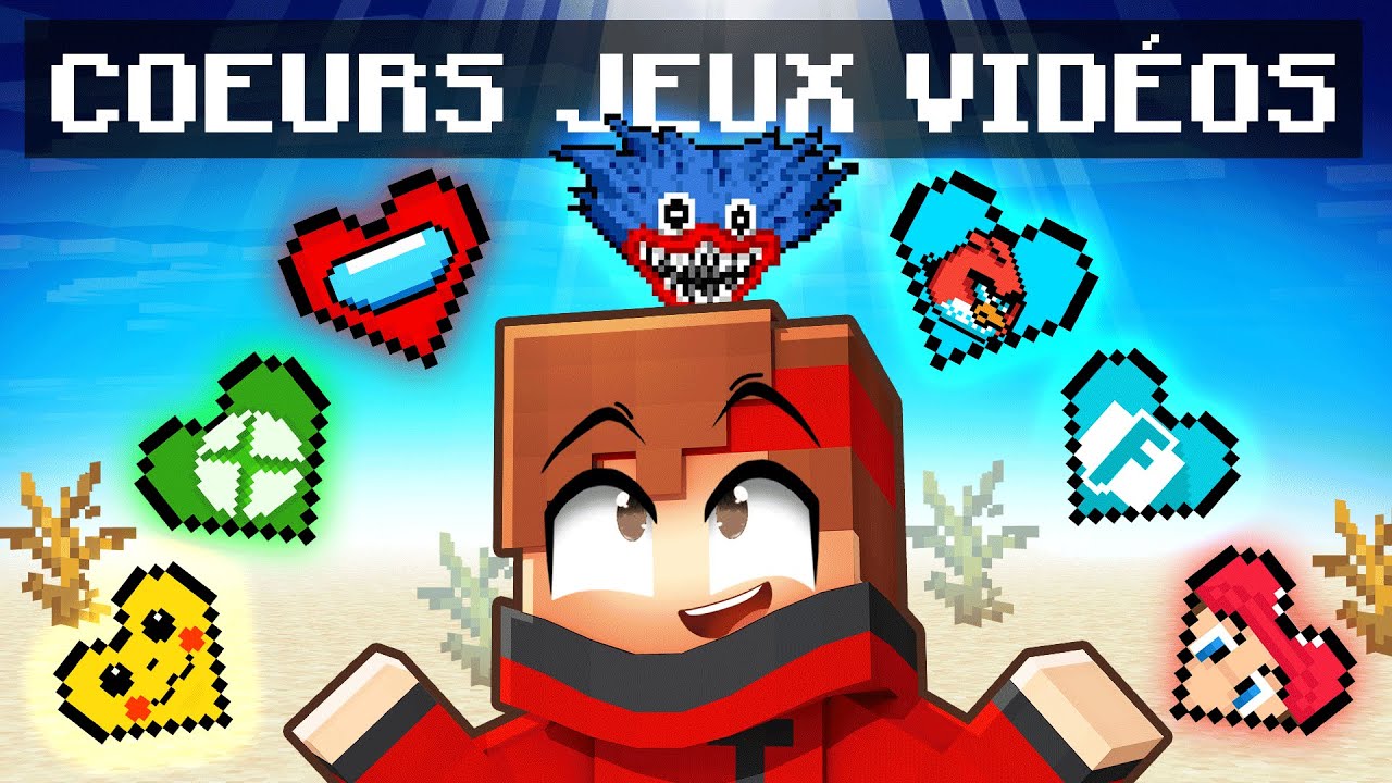 J'ai triché avec des COEURS de JEUX VIDÉOS sur Minecraft !