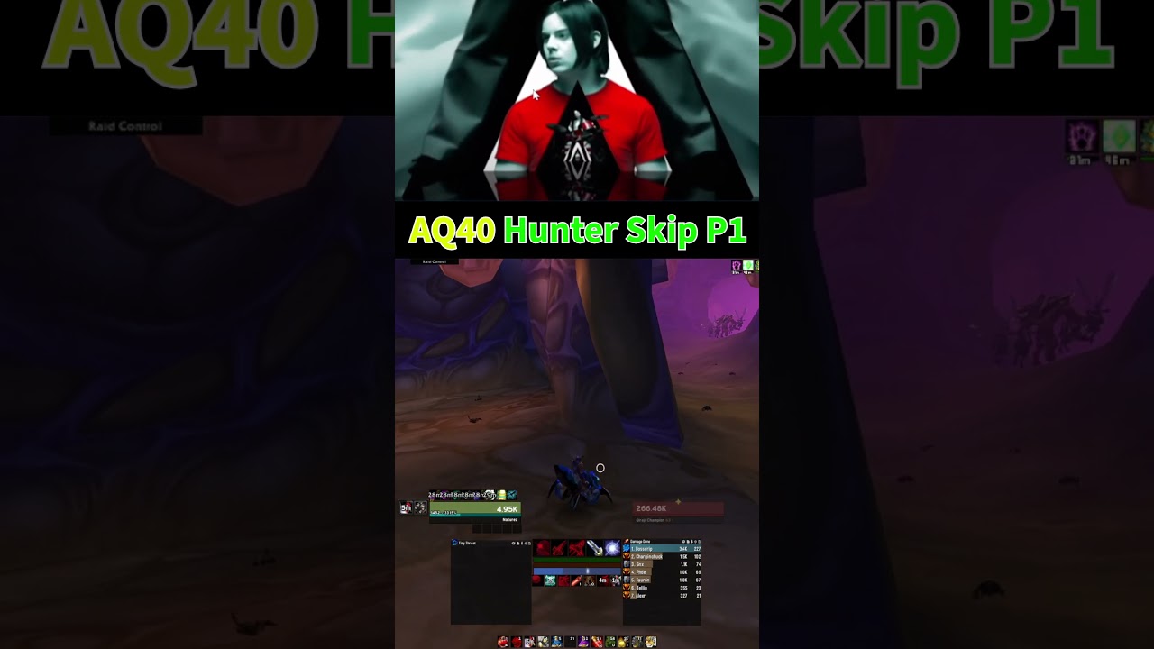 AQ40 Hunter Skip part 1 #wow #worldofwarcraft #wowclassic #aq40 #naxxramas