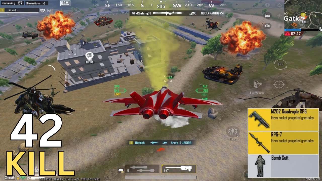 🤯 Fighter Jet Battle Destroyed Jet, Helicopter, Tank in Payload Mode || PUBG MOBILE ||