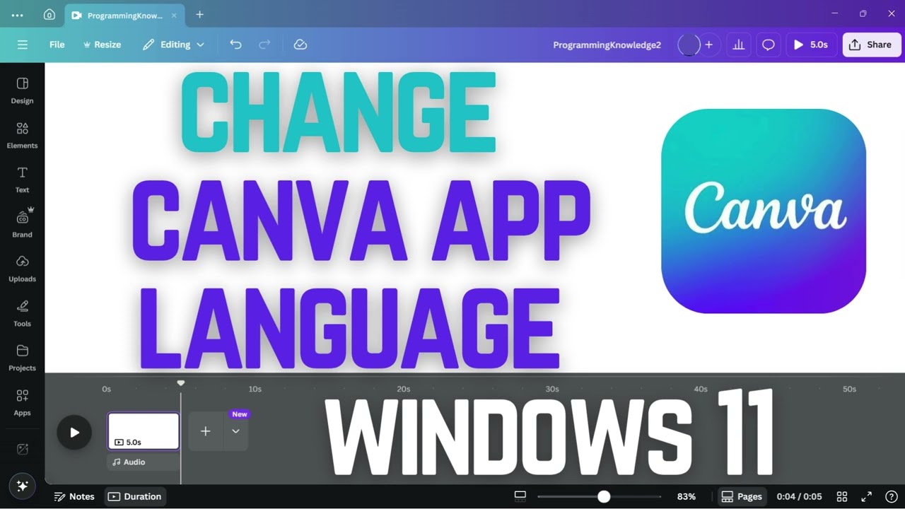 How to Change Canva App Language | Switch Canva application to Any Language Easily (2025 Tutorial)