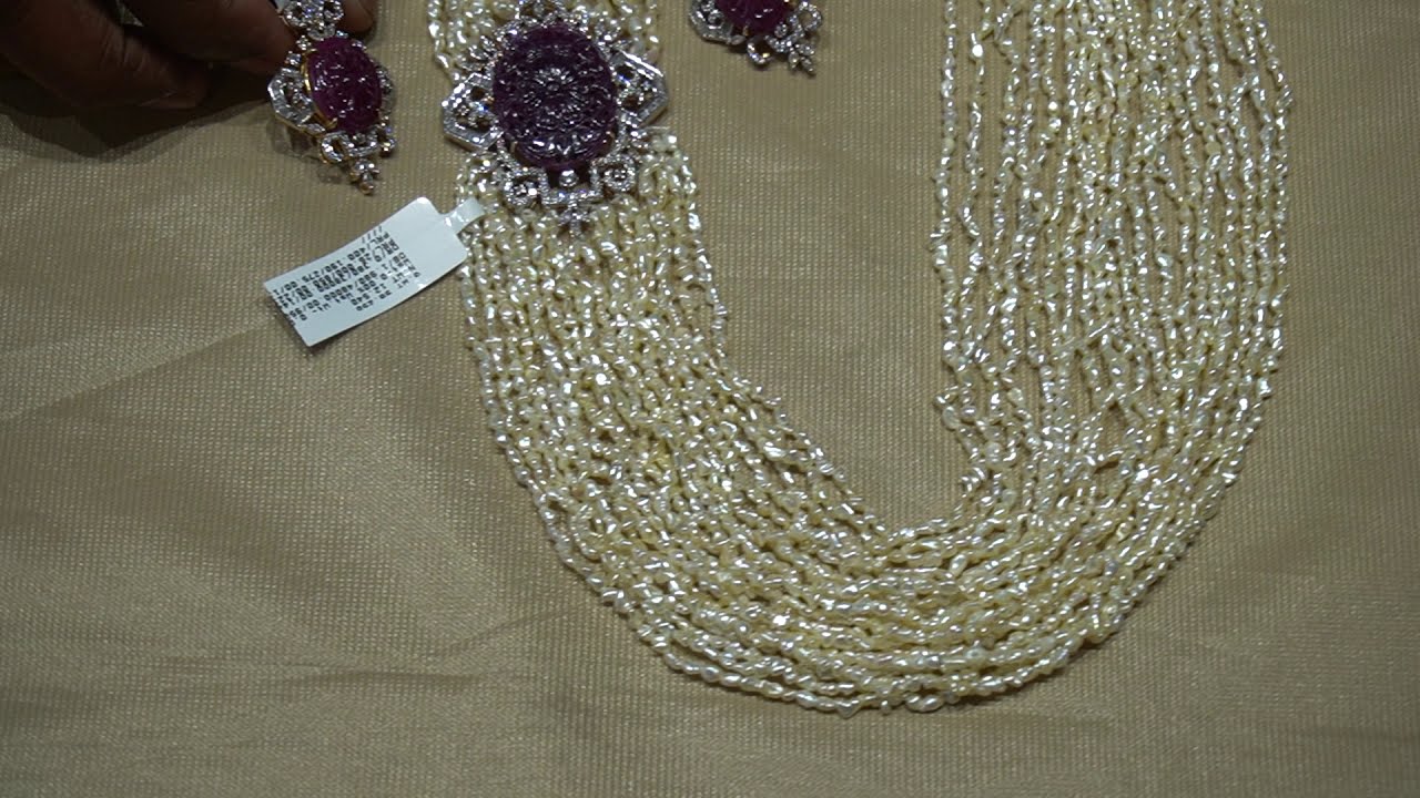 Natural  Keshi pearls gold  necklace designs | order online| jagadamba pearls