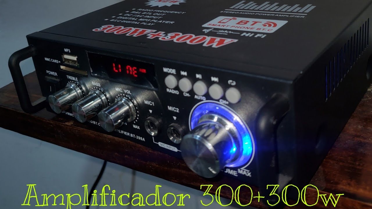 Review mini amplificador de audio Bluetooth 2 canales 300+300w 🔊