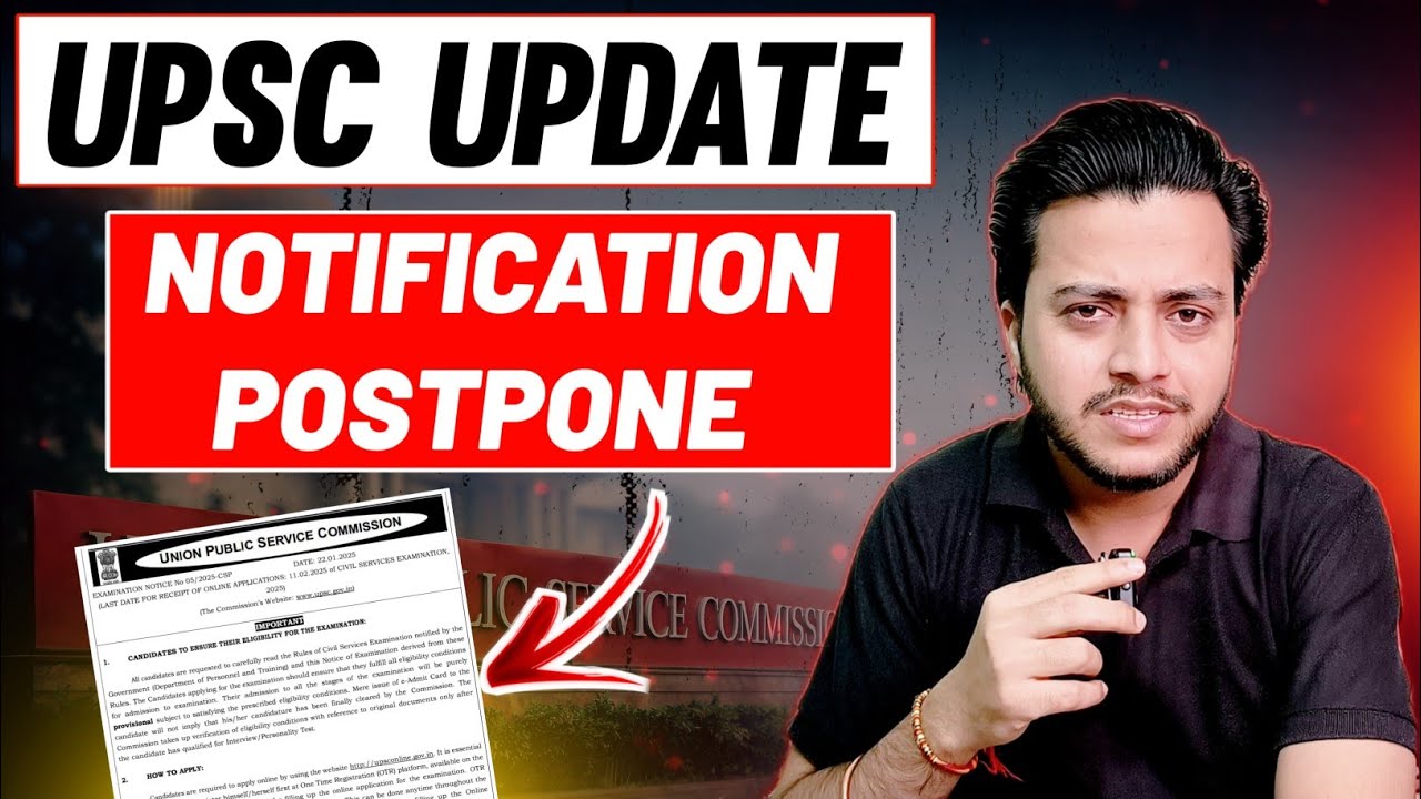 UPSC notification 2026 Update 🔥 UPSC CSE 2026 Notification POSTPONED | What Aspirants Must Do NOW