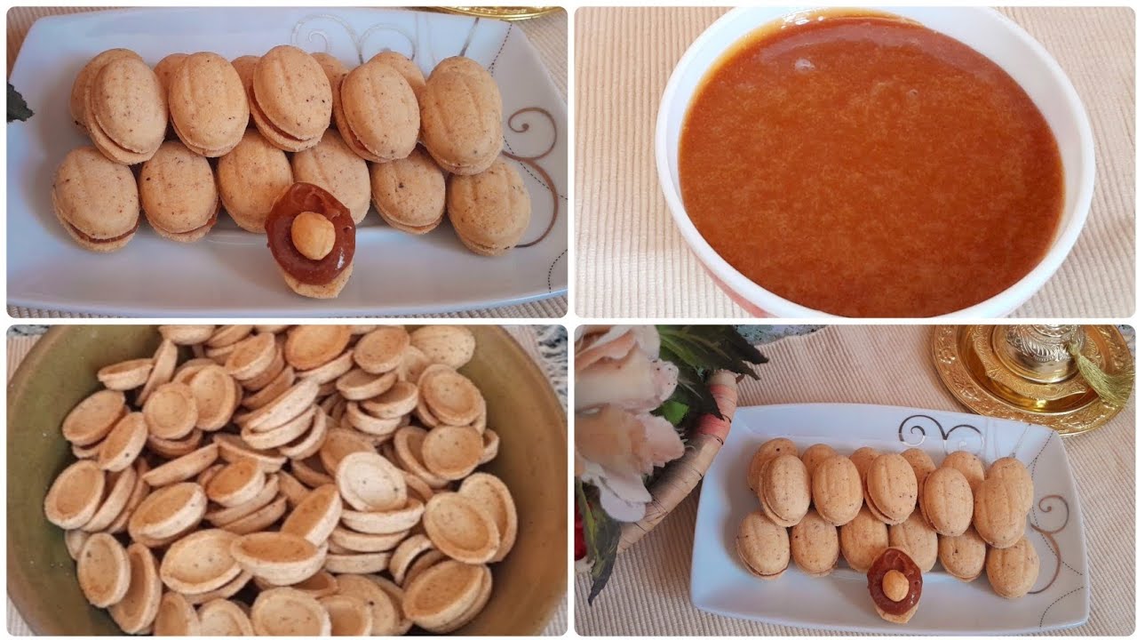 زوزة تونسية بالبوفريوة(البندق) تذوب في الفم مع طريقة تحضير الكراميل  الاقتصادي حلو العيد