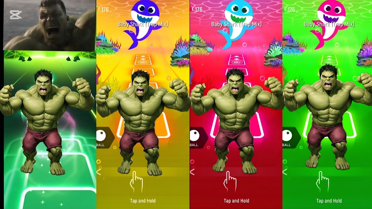 HULK vs Multi Heroes 🔥 Epic Tiles Hop EDM Challenge | TILES HOP MIX B.1111