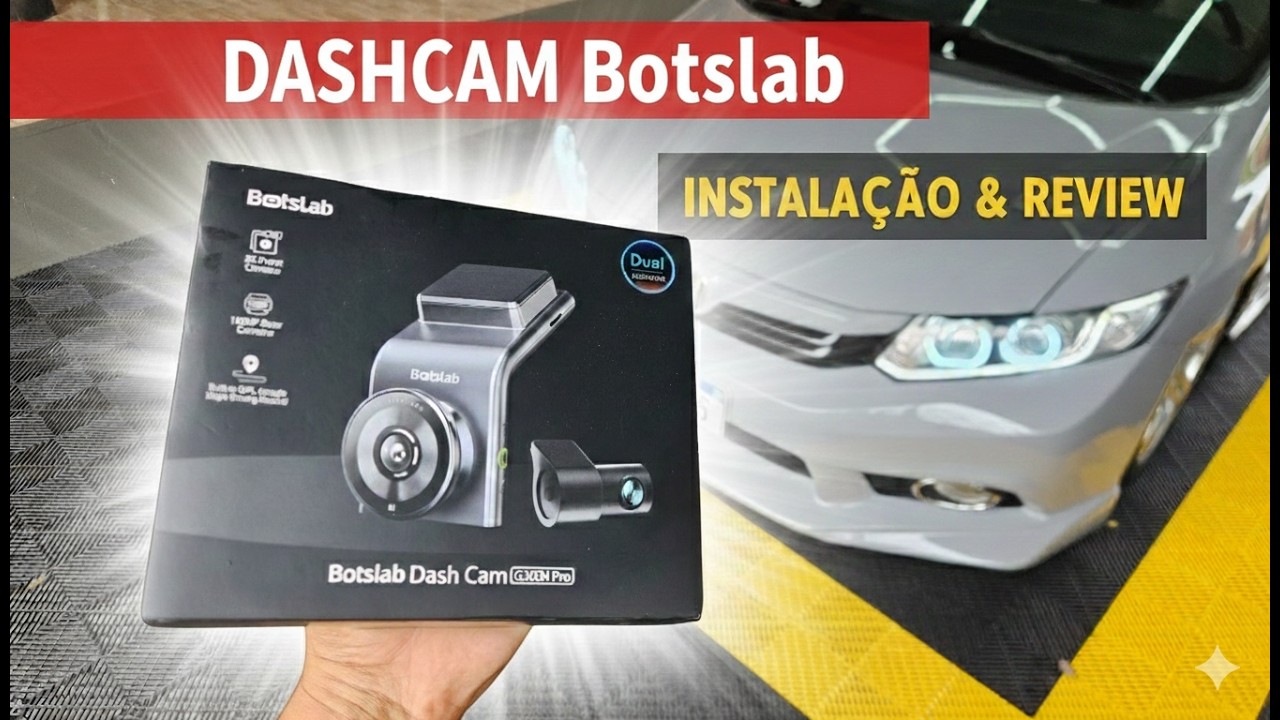 Instalei uma Câmera que Filma TUDO no meu Civic! (Botslab G300H Pro)