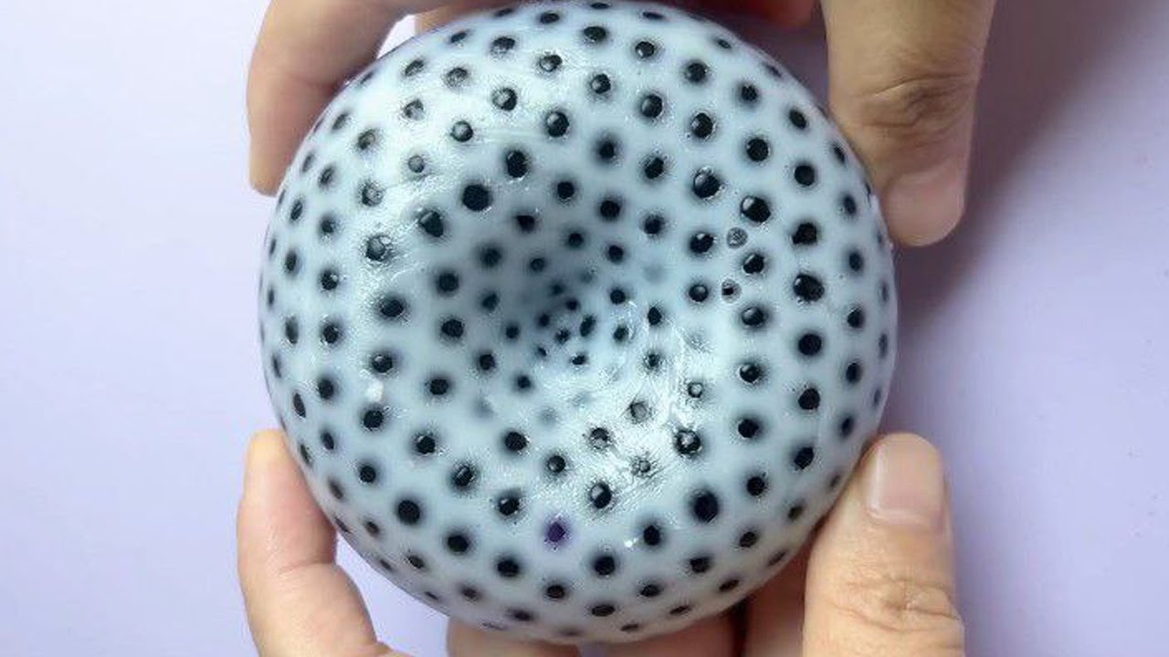 Satisfying Stress Ball Pressing | Black Beads ASMR No Talking
