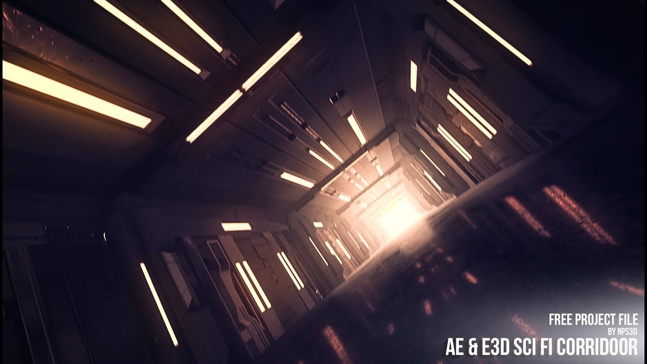 SCI FI || 3D CORRIDOR ||ELEMENT 3D || After Effects FREE PROJECT FILE|| NPS3D