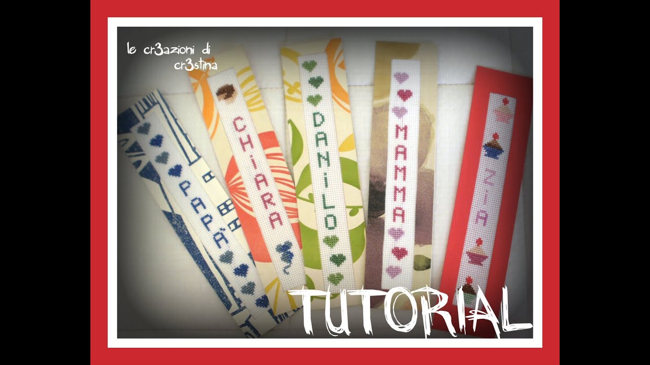 Tutorial Segnalibro al Puntocroce Personalizzabile con Nome - Idea Regalo Festa Mamma/Papà