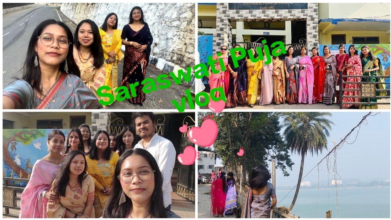 Saraswati Puja vlog 🎀 A day with my friends 🥰