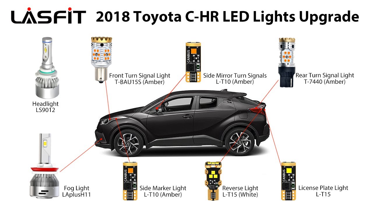 2018 Toyota C-HR - The Whole Set of Lights Upgrade to LED Bulbs
