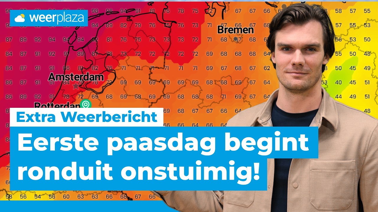 💨 Eerste paasdag begint onstuimig | Extra weerbericht