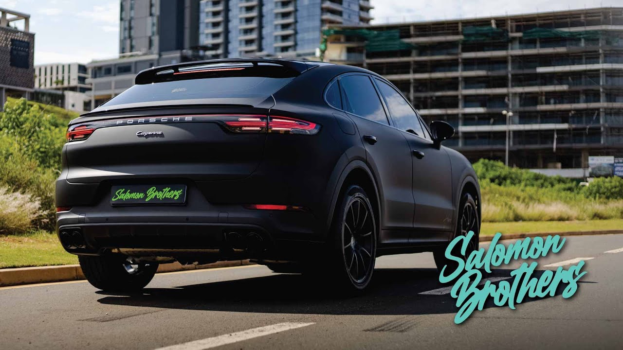 Porsche Cayenne gets wrapped Avery Matte Black!