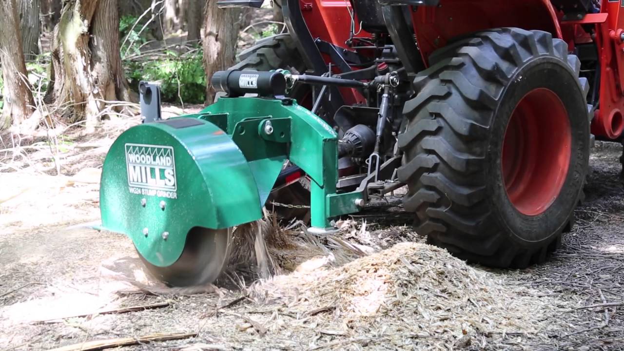 WG24 Stump Grinder Demonstration with Time-lapse