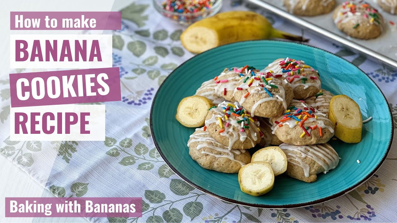BANANA COOKIES RECIPE | Banana Bread Cookies | Baking with Bananas | Banana Bread Cookies