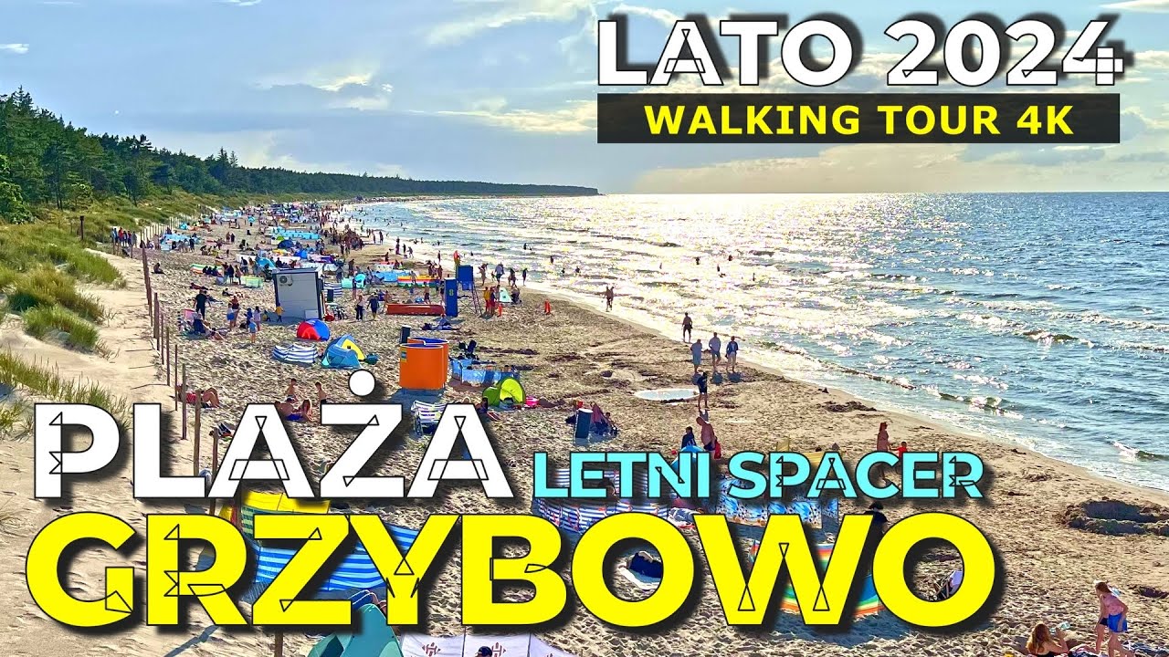 🇵🇱 Grzybowo Beach, Grzybowo Poland Summer Walk 4K: RU Ready for Holidays by the Sea 2024?