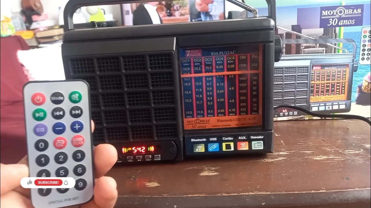UMBOXING RÁDIO MOTOBRAS AM FM 7 FAIXAS BLUETOOTH USB SD 
