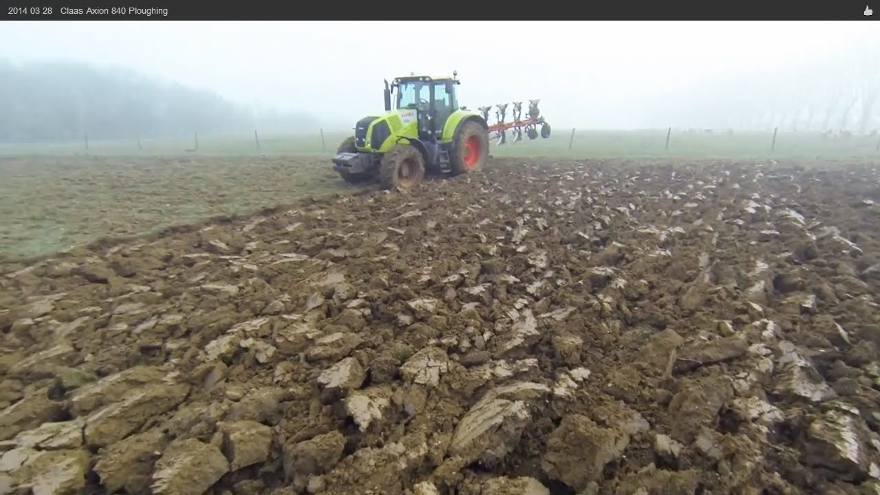 2014 03 28   Claas Axion 840 Ploughing