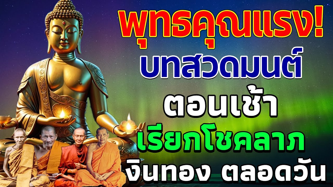 บทสวดมนต์ตอนเช้า พลังบุญจะไหลเข้าทันทีเงินทองจะเพิ่มพูน โชคลาภจะหลั่งไหล เทวดาประทานพร 🌷🌷🌷