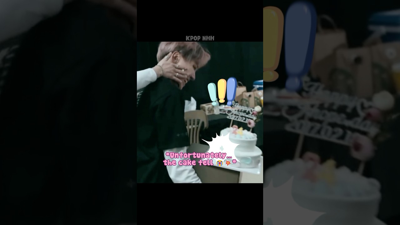 Jimin Dropped A Cake On Suga 😂🎂 His Reaction 😭 #shorts #bts #jimin