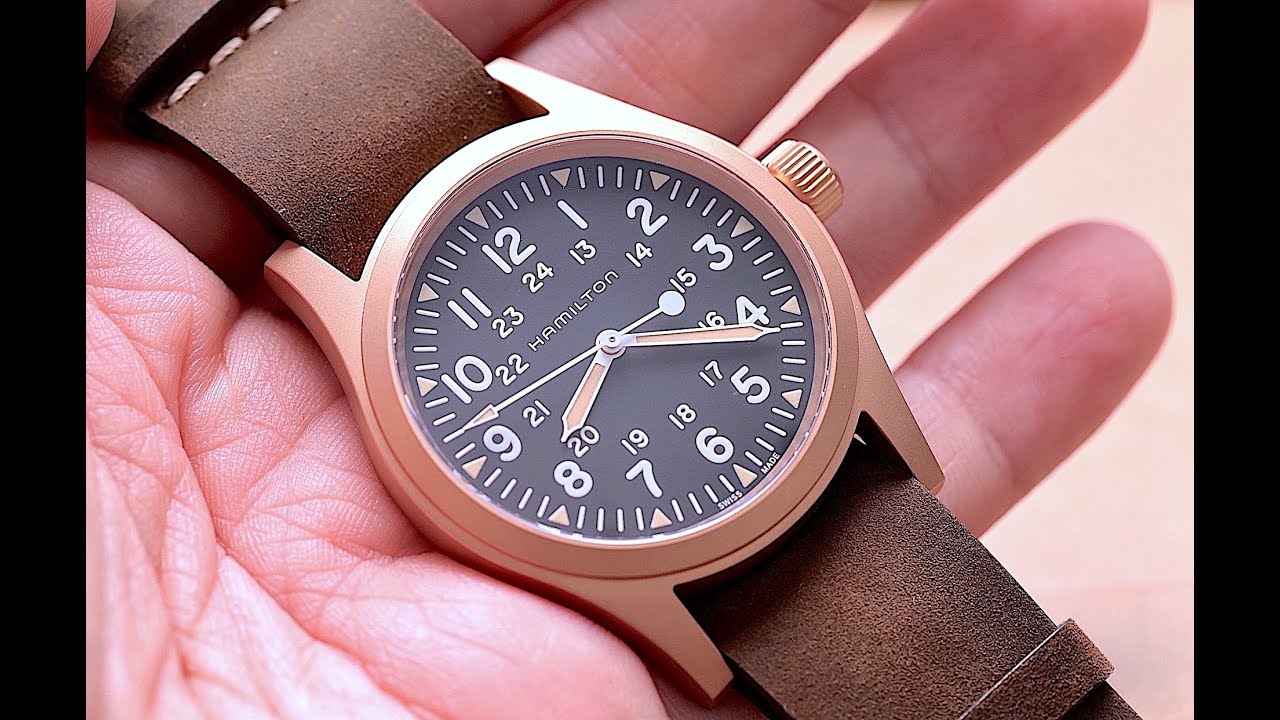 (Op.153) Hamilton Khaki Field Mechanical Bronze開箱評測 -- 價格極親民的青銅超長動力手上鏈大三針軍錶以及淺談軍錶小知識