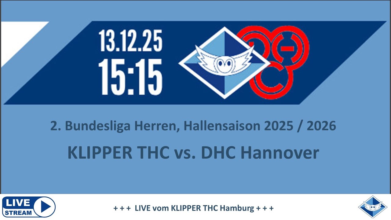 Klipper THC vs. DHC Hannover 2. Hockey Bundesliga Herren, Saison Halle 2025 / 2026
