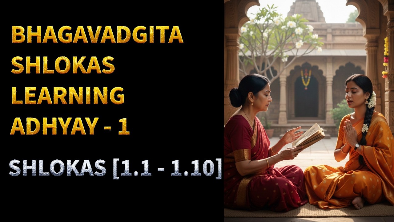 Bhagavad Gita for Beginners: Chapter 1 (Shlokas 1–10) | Chant and Learn