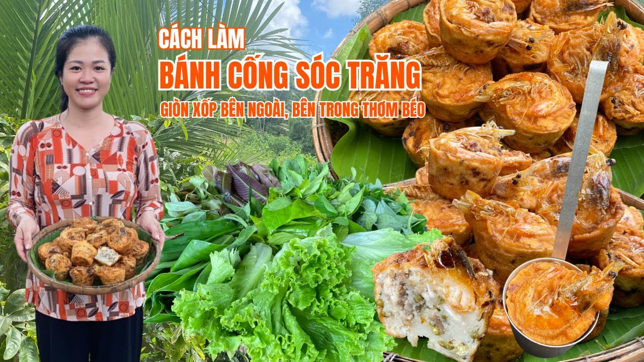 CÁCH LÀM BÁNH CỐNG MIỀN TÂY | VỎ GIÒN XỐP, NHÂN ĐẬU XANH, KHOAI MÔN, THỊT BĂM